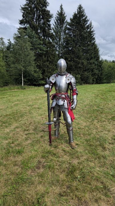 Voller Harnisch, Frontalansicht